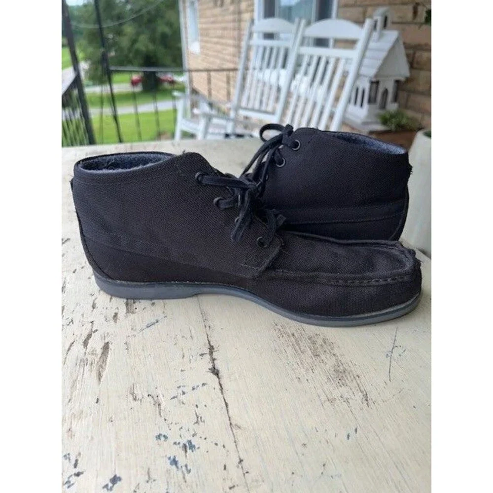 Adidas Ransom Black Canvas Laced Ankle Mid-Cut Moc Boots Men's Sz 10M